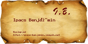 Ipacs Benjámin névjegykártya